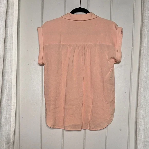 LOFT Peach Button-Down Shirt - Picture 4 of 4